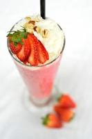 milkshake de morango foto