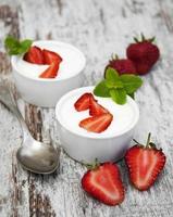 iogurte de morango foto