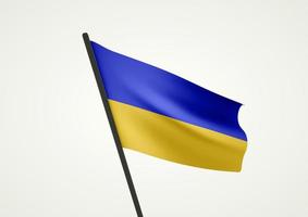 bandeira da ucrânia contra a guerra 3d ilustração foto