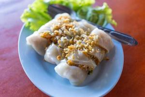 tubos de macarrão é uma comida asiática foto