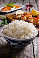 arroz cozido branco