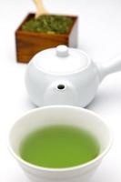 chá verde jananese foto