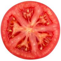 tomate isolado no fundo branco com traçado de recorte foto