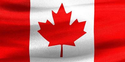 bandeira do canadá - bandeira de tecido acenando realista foto