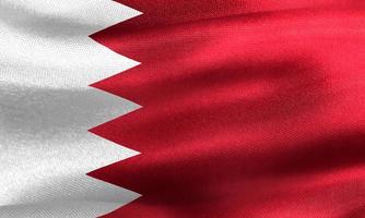 bandeira do Bahrein - bandeira de tecido acenando realista foto