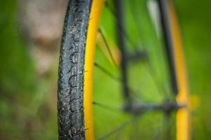 foto de uma peça de bicicleta, close-up.