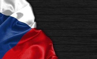 closeup de renderização 3D da bandeira da república checa foto