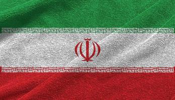 onda de bandeira do irã isolada em png ou fundo transparente, símbolos do irã, modelo para banner, cartão, publicidade, promover, comercial de tv, anúncios, web design, ilustração foto