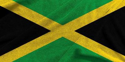 onda de bandeira da jamaica isolada em png ou fundo transparente, símbolos da jamaica, modelo para banner, cartão, publicidade, promover, comercial de tv, anúncios, web design, ilustração foto