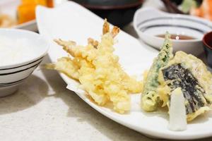 conjunto de tempura de perto foto