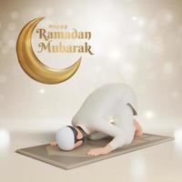saudação islâmica ramadan mubarak design de cartão foto