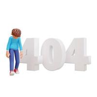 ilustração do conceito de erro 404 foto