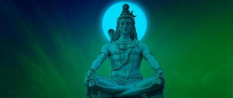 imagem de deus shiva imagem noturna do deus hindu shiva foto