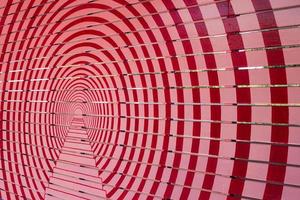 o fundo circular vermelho é intercalado com rosa lindamente dimensional. foto