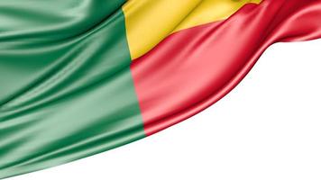 bandeira benin isolada no fundo branco, ilustração 3d foto