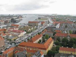 vista da cidade de copenhague na dinamarca foto