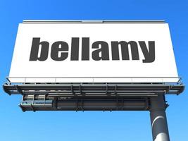 palavra bellamy no outdoor foto