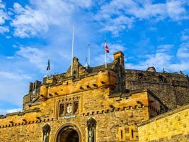 hdr castelo de edimburgo na escócia foto