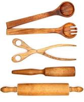 utensílios de cozinha em madeira foto