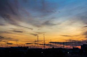 habitações de antena de silhueta. foto