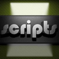 scripts palavra de ferro em carbono foto