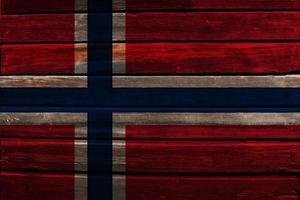 bandeira da noruega em madeira foto