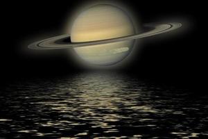 planeta Saturno. elementos do fornecido pela nasa. foto