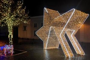 decoração de natal em forma de estrela foto