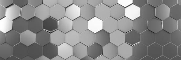 fundo hexagonal futurista e tecnológico. renderização em 3D foto