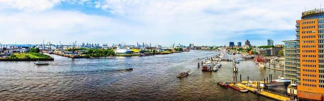 hdr porto de hamburgo em hamburgo foto