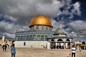 jerusalém em israel em maio de 2019 vista da cúpula da rocha foto
