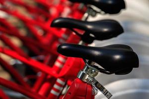 detalhe de bicicletas close-up