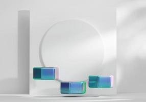 plataforma de pódio moderna mínima abstrata para vitrine de exibição de produtos renderização em 3d