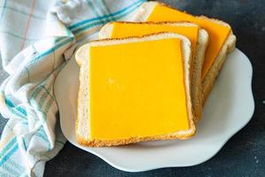 sanduíche queijo cheddar mimolette queijos refeição fresca comida lanche na mesa cópia espaço foto