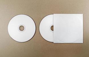 disco compacto em branco foto