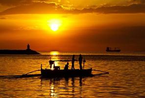 filipinas, pôr do sol manila bay foto