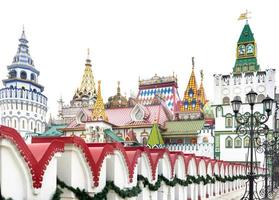 bela vista do kremlin em izmailovo, moscou, rússia