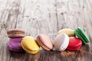 macaron francês colorido. foto