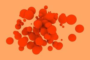forma de bola moderna moderna vermelha para design de banner ou cartaz. ilustração 3d dinâmica realista foto