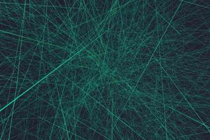 textura futurista de linha geométrica verde aleatória. ilustração 3d de fundo de tecnologia abstrata foto