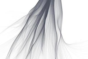 fundo abstrato do fluxo de partículas futurista parece uma ilustração 3d de cabelo foto