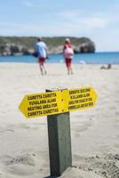 sinal de aviso na praia