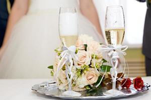 champanhe no casamento foto