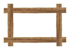 porta-retrato de madeira isolado no fundo branco. com trajeto de grampeamento. foto