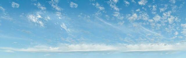 fundo panorâmico do céu azul com nuvens brancas foto