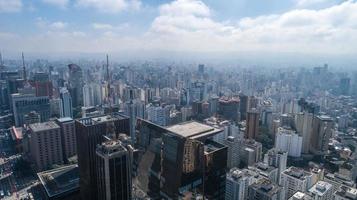 são paulo, brasil, maio de 2019 - vista aérea da avenida paulista foto