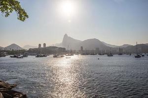 vista do pão de açúcar, corcovado e baía de guanabara, rio de janeiro, brasil foto