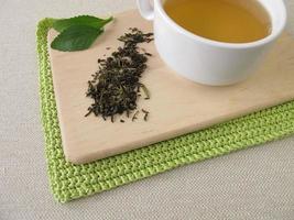 chá verde e stevia