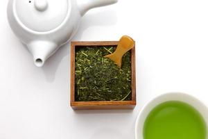 chá verde jananese foto