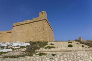 antiga ruína de fortess em mahdia tunis foto